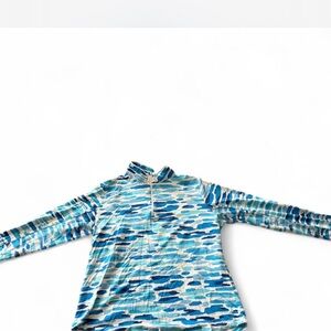 Women’s Activewear Top - Blue Pattern